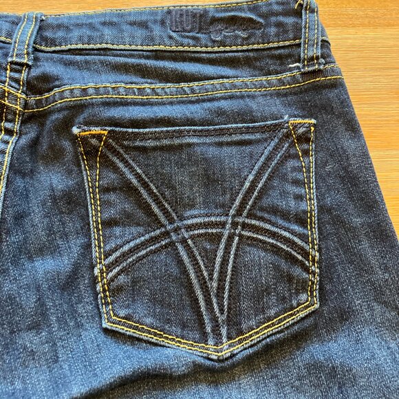 Kut Farrah Baby‎ Bootcut dark wash midrise stretch denim jean size 6 - Picture 3 of 7
